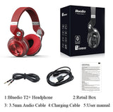 Bluedio T2+ Foldable Wireless Bluetooth Headphone with Mic