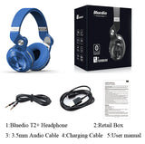 Bluedio T2+ Foldable Wireless Bluetooth Headphone with Mic