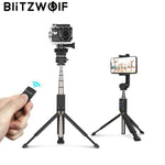 BlitzWolf 3 in 1 Selfie Stick Tripod Monopod Bluetooth Remote for Gopro Sports Camera Phones DSLR